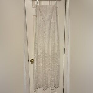 Bisou Bisou Strapless White Lace Dress